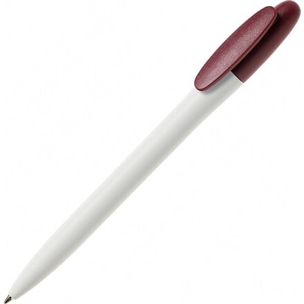 Ручка шариковая автоматическая "Bay MATT BC" белый/бордовый