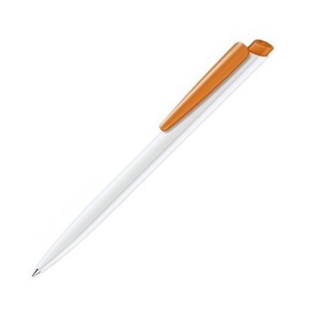 Ручка шариковая автоматическая "Dart Polished Basic" белый/оранжевый