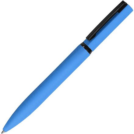 Ручка шариковая автоматическая "Mirror Black" голубой