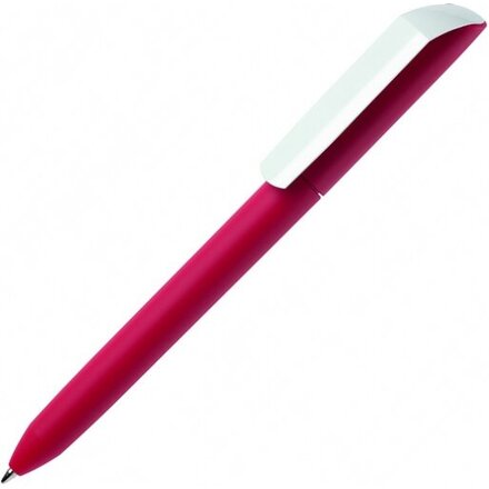 Ручка шариковая автоматическая "Flow Pure GOM CB" софт-тач, красный/белый