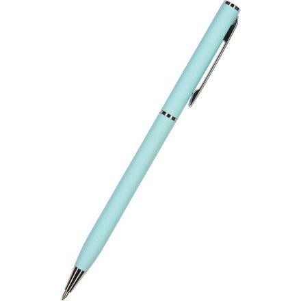 Ручка шариковая автоматическая "Palermo" нежно- голубой/серебристый