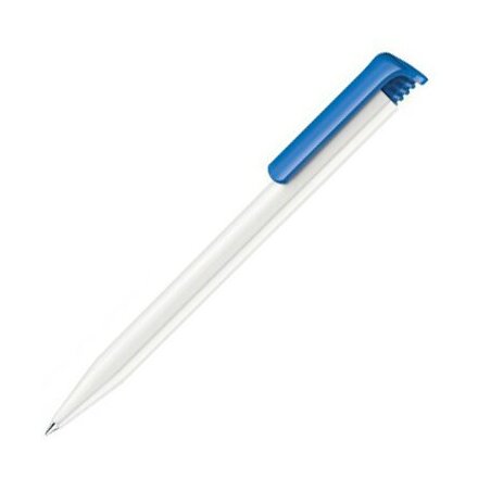 Ручка шариковая автоматическая "Super Hit Polished Basic" белый/синий