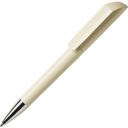 Ручка шариковая автоматическая "Flow C CR" кремовый/серебристый