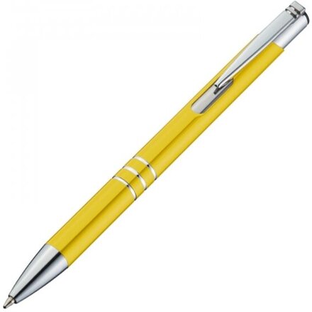 Ручка шариковая автоматическая "Ascot" желтый/серебристый