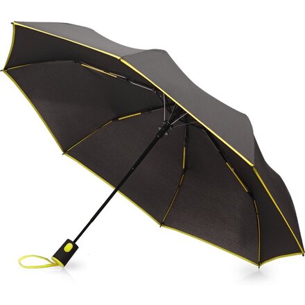 Зонт складной "Motley" черный/желтый