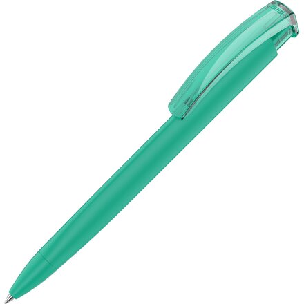 Ручка шариковая автоматическая "Trinity K Transparent Gum" софт-тач, бирюзовый
