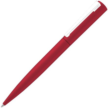 Ручка шариковая автоматическая "Brush Gum" красный/серебристый