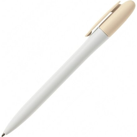 Ручка шариковая автоматическая "Bay MATT BC" белый/кремовый