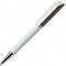 Ручка шариковая автоматическая "Flow BC CR" белый/коричневый