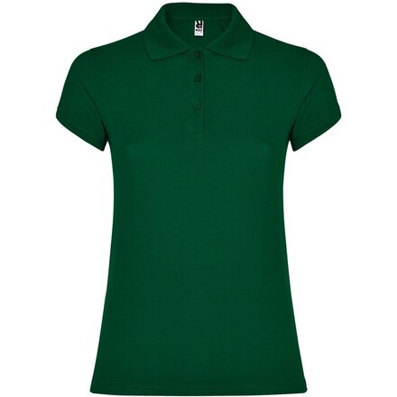 Рубашка-поло женская "Star" 200, S, бутылочный зеленый