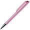 Ручка шариковая автоматическая "Flow T-GOM 30 CR" софт-тач, светло-розовый/серебристый