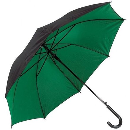 Зонт-трость "Doubly" черный/зеленый