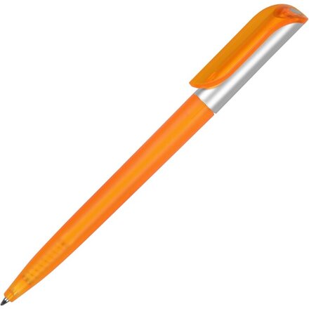 Ручка шариковая автоматическая "Арлекин" оранжевый/серебристый