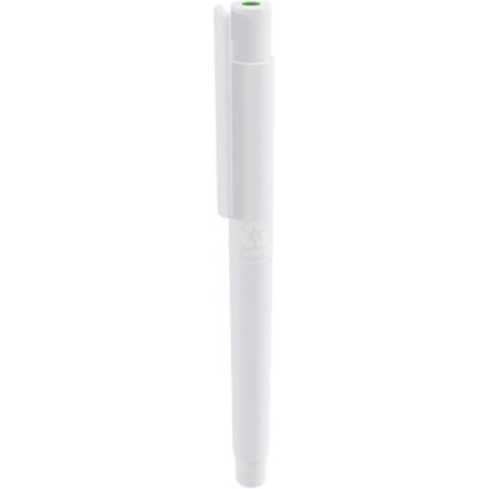 Ручка капиллярная "Recycled Pet Pen Pro FL" белый, стержень зеленый