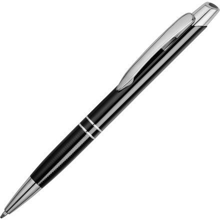 Ручка шариковая автоматическая "Имидж" черный/серебристый