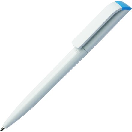Ручка шариковая автоматическая "TA2-B" белый/голубой