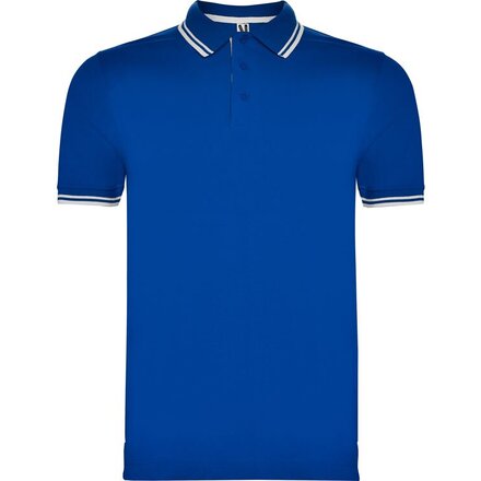 Рубашка-поло мужская "Montreal" 230, XL, королевский синий/белый