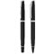 Набор "Deluxe" черный/серебристый: ручка шариковая автоматическая и роллер