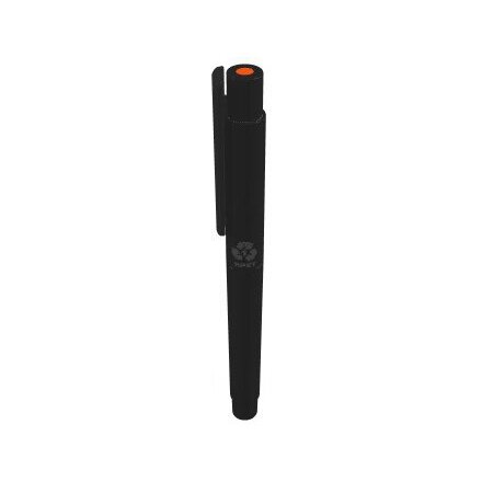 Ручка капиллярная "Recycled Pet Pen Pro FL" черный, стержень оранжевый
