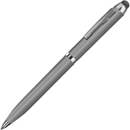 Ручка шариковая автоматическая "Clicker Touch" серый/серебристый