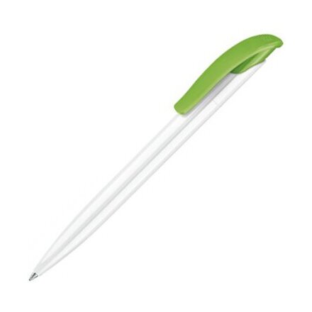 Ручка шариковая автоматическая "Challenger Polished Basic" белый/светло-зеленый
