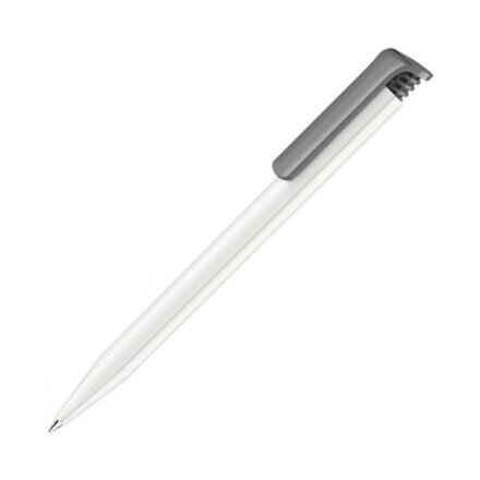 Ручка шариковая автоматическая "Super Hit Polished Basic" белый/серый