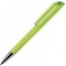 Ручка шариковая автоматическая "Flow T-GOM 30 CR" софт-тач, лимонный/серебристый