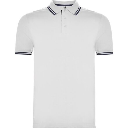Рубашка-поло мужская "Montreal" 230, M, белый/темно-синий
