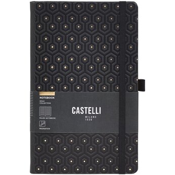 Блокнот "Honeycomb gold" А4-, черный/золотистый