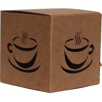 Коробка для кружки подарочная "Т-22Е ЧШ" 10*10*10 см, коричневый