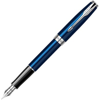 Перьевая ручка Parker Sonnet Blue Subtle CT, перо: F, цвет чернил: black, в подарочной упаковке