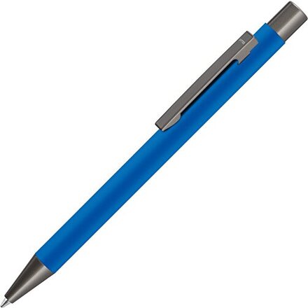Ручка шариковая автоматическая "Straight Gum" софт-тач, синий/антрацит