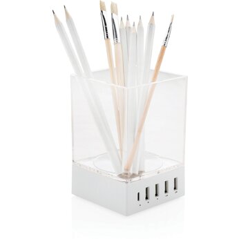 Зарядное устройство "P308.913" универсальное, с подставкой для ручек, белый