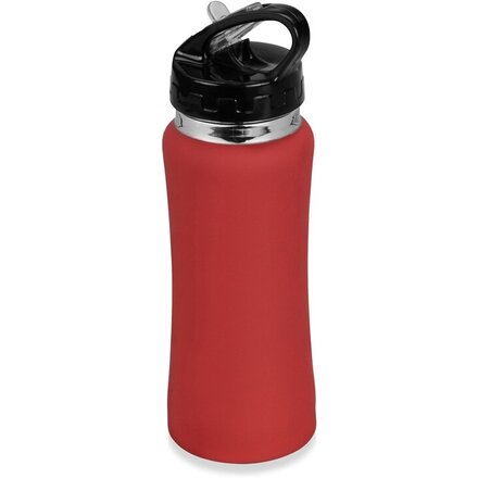 Бутылка для воды "Коста-Рика" красный/черный/серебристый