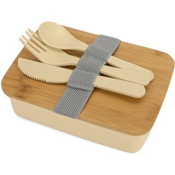 Ланчбокс Lunch с крышкой, бежевый