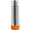 Термос "Picnic Silver To Go" с манжетой, серебристый/оранжевый