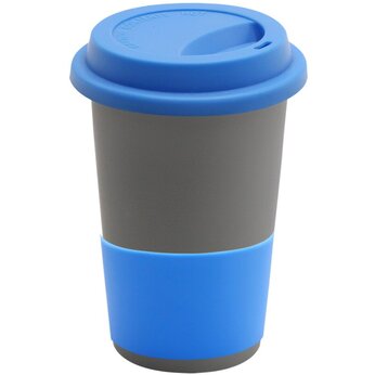 Кружка "Magic To Go" софт-тач, серый/синий