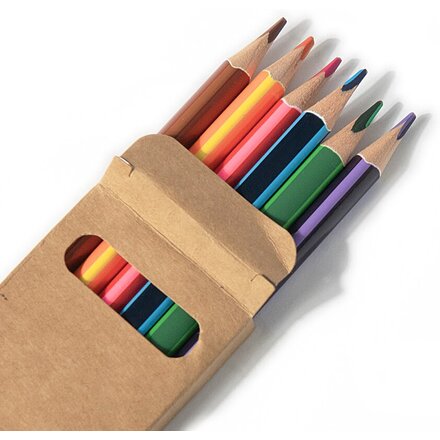 Двухцветные карандаши мини "Meridian" 6 штук, бежевый