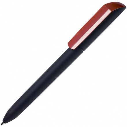 Ручка шариковая автоматическая "Flow Pure GOM K" софт-тач, черный/красный