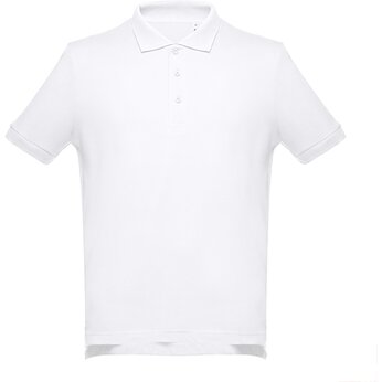 Рубашка-поло мужская "Adam" 195, 5XL, белый