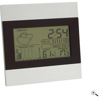 Метеостанция настольная "Sunny Day" серебристый/черный