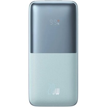 Зарядное устройство Power Bank "Bipow Pro Digital Display Fast Charge" 10000 мАч, голубой