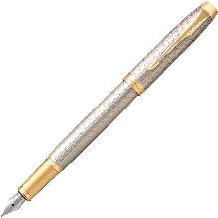 Ручка перьевая F "IM Warm Silver GT" серебристый/золотистый