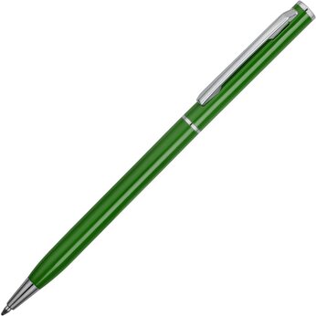 Ручка шариковая автоматическая "Атриум" зеленый/серебристый