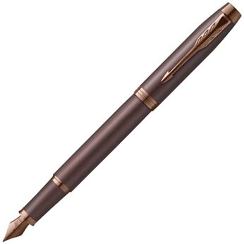 Перьевая ручка Parker IM Monochrome Brown, перо:F, цвет чернил: Black, в подарочной упаковке.
