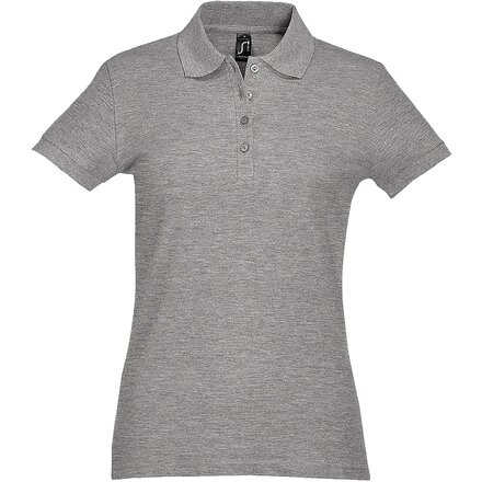 Рубашка-поло женская "Passion" 170, XXL, серый меланж