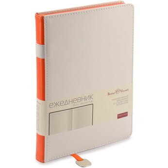 Ежедневник недатированный "Polo" А5, белый/оранжевый