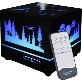 Увлажнитель воздуха "Wisdom" светодиодный, черный