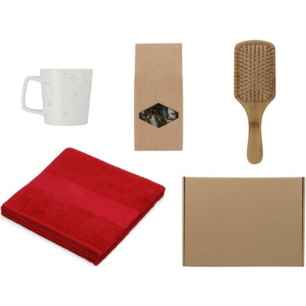 Подарочный набор для ванны с полотенцем, расческой и кружкой