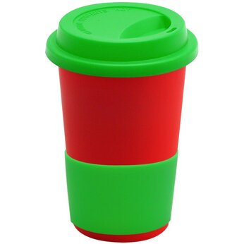 Кружка "Magic To Go" софт-тач, красный/зеленый